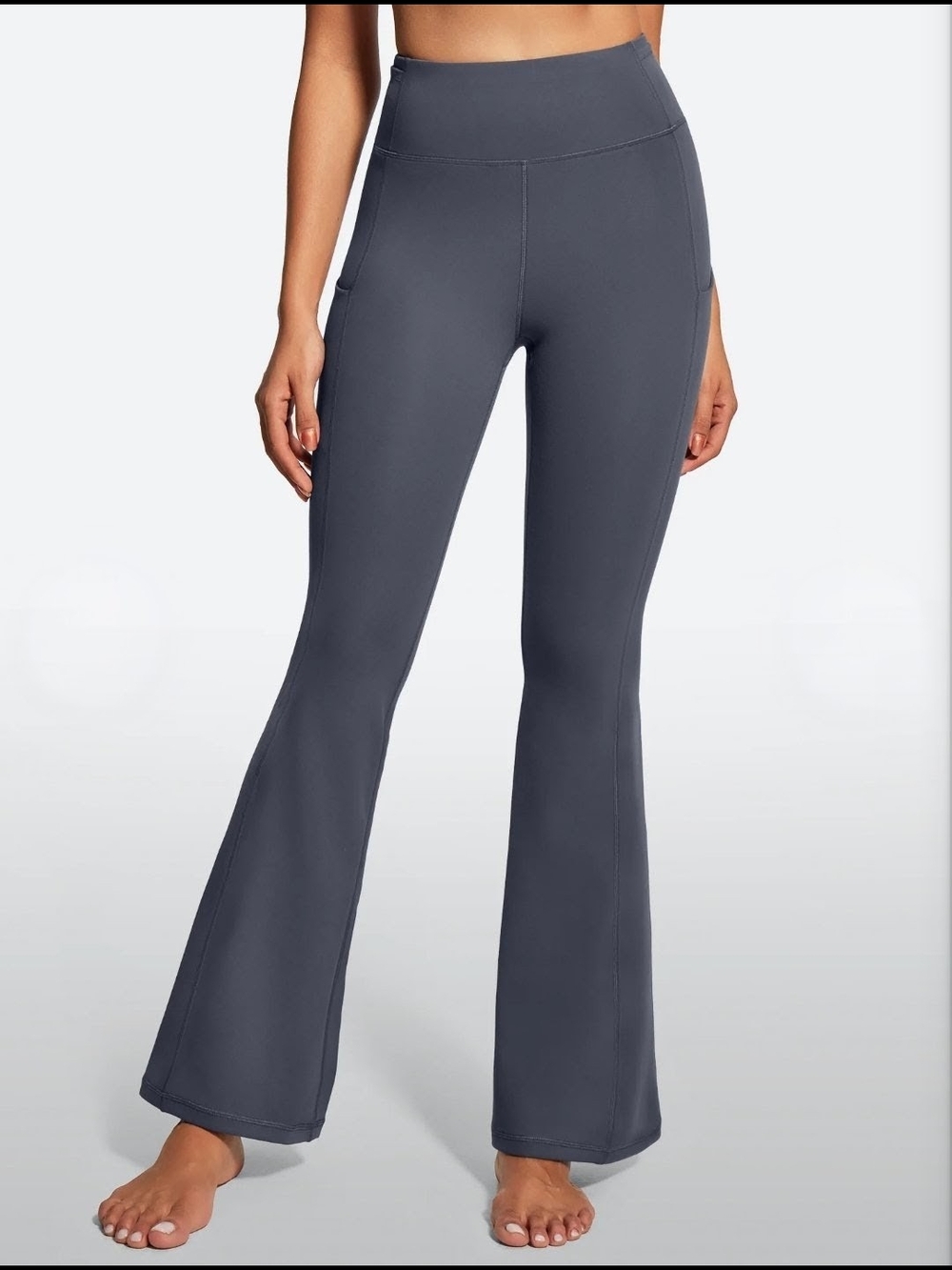 IUGA Gray High Waisted Tummy Control Yoga Pants XL
